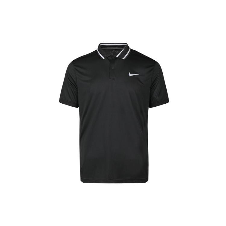 Мужские поло Nike с черным воротником-поло, умеренный прямой крой BV1195-010 S