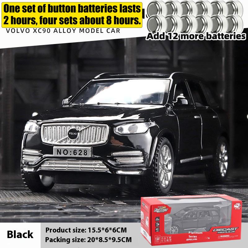 1/32 Volvo XC90 SUV Alloy Diecast Model Auto Accessory Sound & Light Series Children's Toy Kids Gift Birthday Present Collection