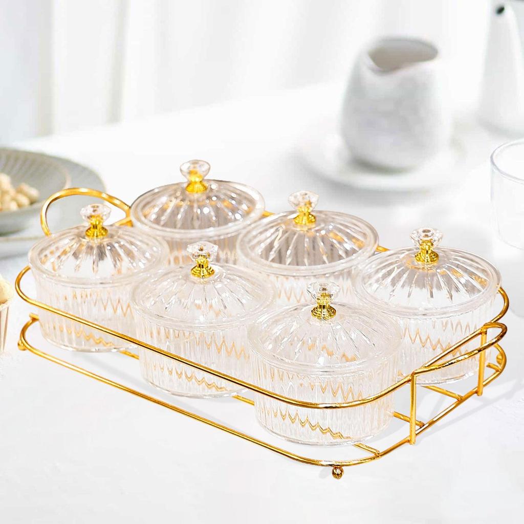 Divided Serving Platter Dried Fruit Tray Fashion Snack Bowls Nut and Candy Tray Nuts Plate for Dining Table Wedding Desktop