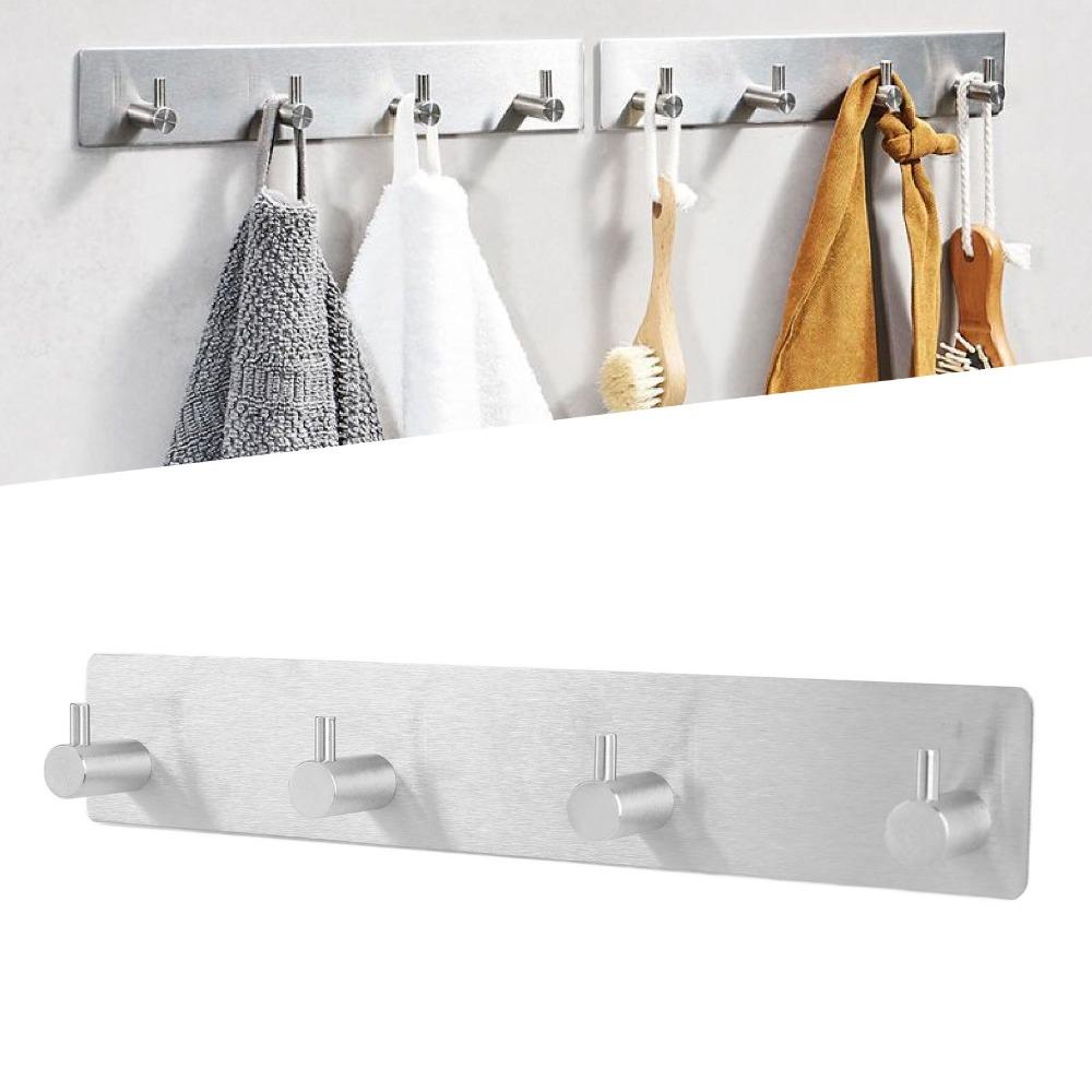 Self Adhesive Adhesive Wall Hook 304 Stainless Steel Towel Hanging Hook Coat Hanger Home Dorm