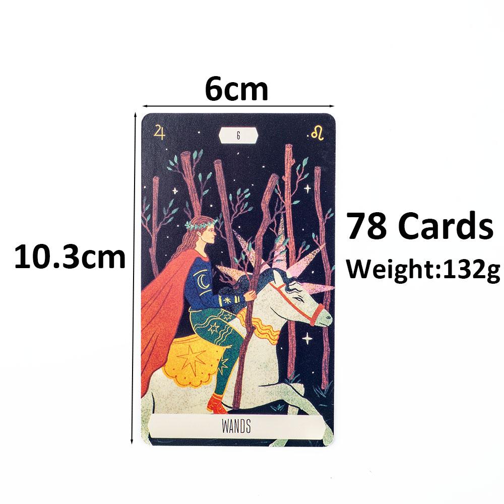 Zodiac Tarot 78-Card Deck Divinatory Path Under the Stars Engaging Board Playing Game for Family Gathering