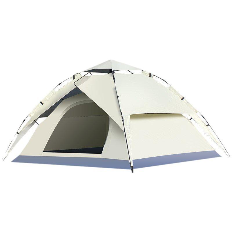 Automatic Folding Double-Layer Beach Tent for 3-4 People - Quick-Open, Thickened, Rainproof Camping Shelter