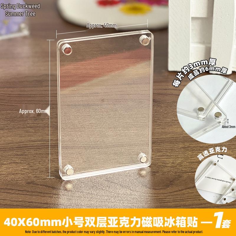 DIY Kit: Dried Flower Magnetic Acrylic Tile for Refrigerator Decoration