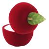 Flocked Ring Gift Box Red Apple Shaped Portable Earrings Necklace Rings Jewelry Storage Case