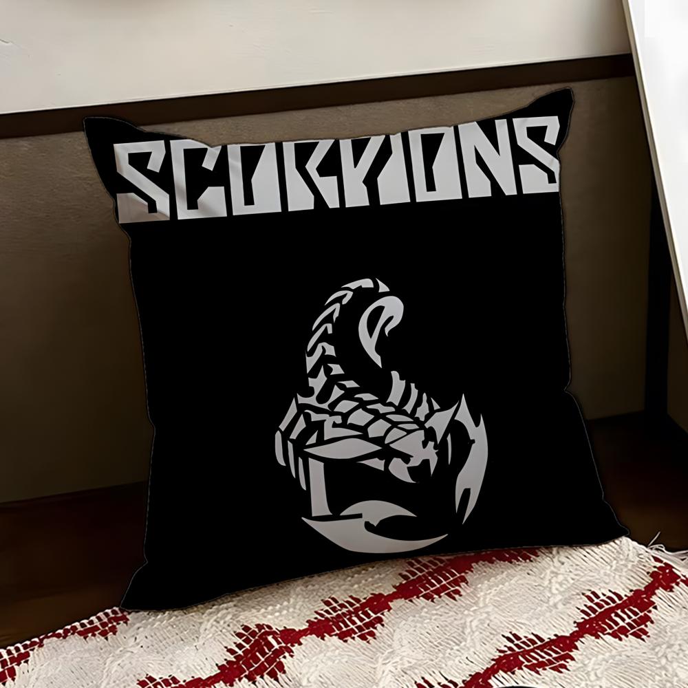 SScorpionsS Band Cushion Cover Reversible Soft Durable Pillow Cover Home  Car MultiScene Use for Daily Comfort