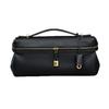 Cross-border 26 new calfskin lunch box bag old money wind leather hand carry handbag large capacity shoulder messenger bag women