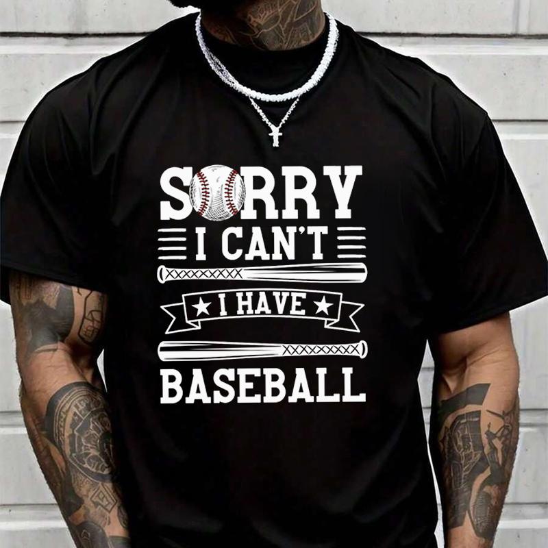 Funny Baseball Quote Men's Casual Tshirts For Summer Short Sleeve Comfortable Tops