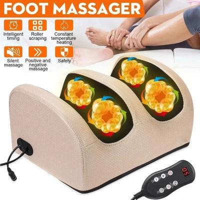 Electric Foot Massager Heating Therapy Shiatsu Massage Roller Kneading Muscles Relax Body Relieving Fatigue Physiotherapy Tools