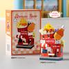 Mini Restaurant Dessert Coffee Flowers Store Street View Building Blocks Models Micro Blocks Kids Toys Gifts Items
