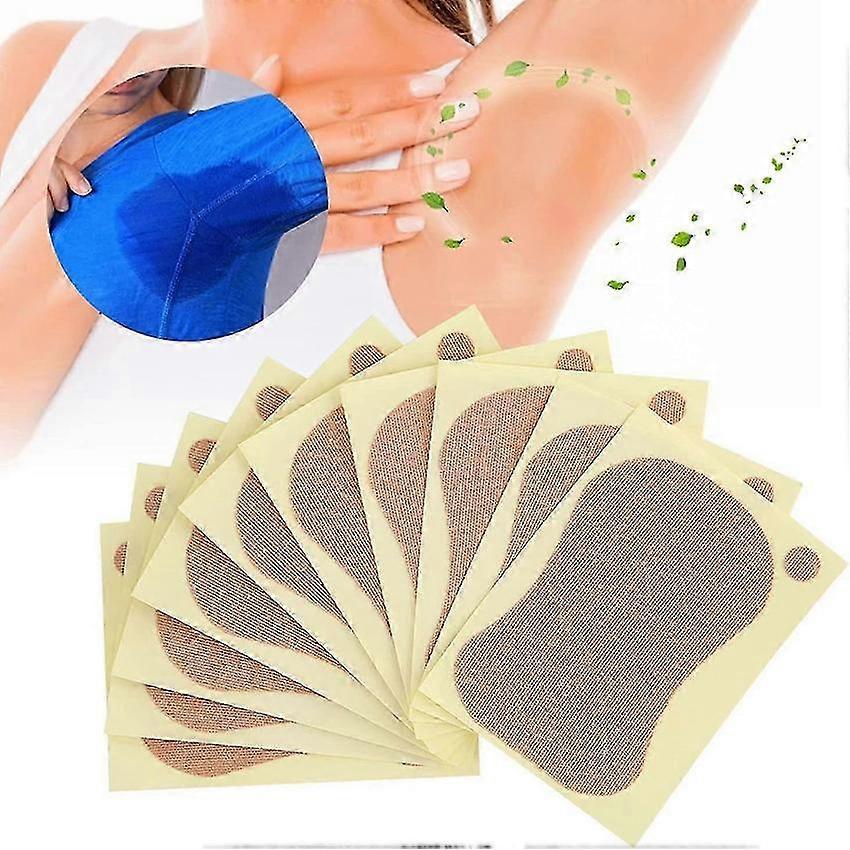 Adhesive Anti Sweat Pads 10 Pcs 9 X 6.5 cm Unisex Sweat Absorbing Armpit Pads