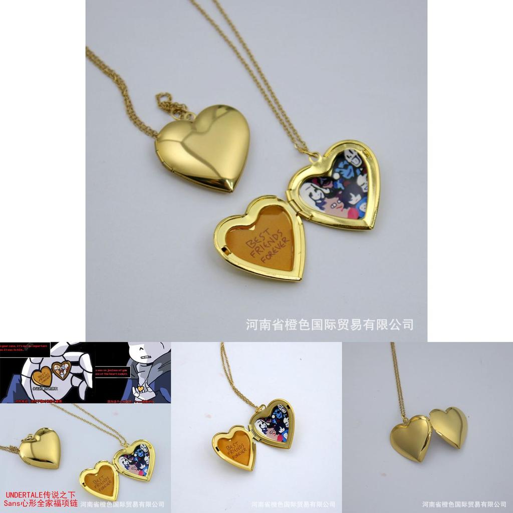 Collana Ciondolo Cuore Cartone Animato Carino Collana Cuore a Forma di Cuore Undertale Gioielli di Famiglia