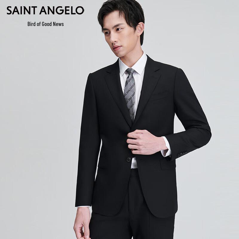 Men's Easy-Care Wool Blend Business Suit Collection
