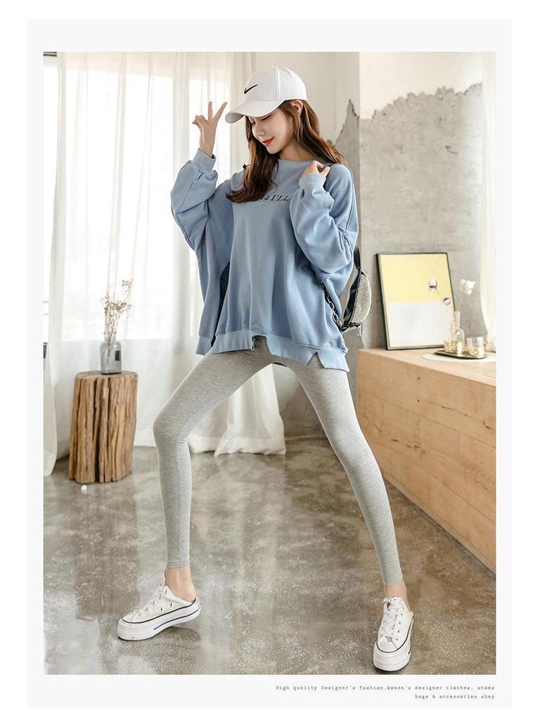 Women's High Waist Slimming Modal Leggings - Thin, Elastic, Plus Size, 9-Point Length for Spring and Autumn