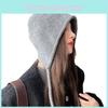 Knitted Fashion Hat With Solid Color Design And Letter Decoration For Wear Daily