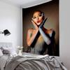 1PC Famous Singer AAriana Grande Tapestry Art Printing Japanese Wall Tapestry Anime Wall Hanging Home Decor