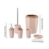 6 Pieces Toilet Brush Set Including Trash Dispenser Toothbrush Holder Rinse Cup Soap Dish with