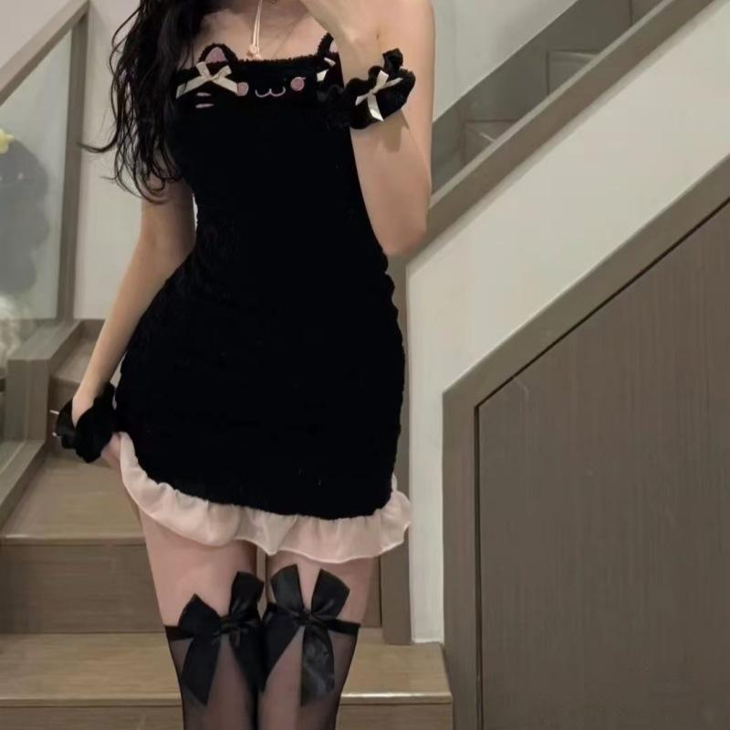 Sexy Sexy Pure Desire Style Cute Cat Hip Skirt Dress Women's Uniform Suit