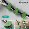 10Pcs Plant Vine Clips Green Leaf Shape Clips with Adhesive Wall Vine Clips for Climbing Plants Pothos Ivy Monstera Philodendron
