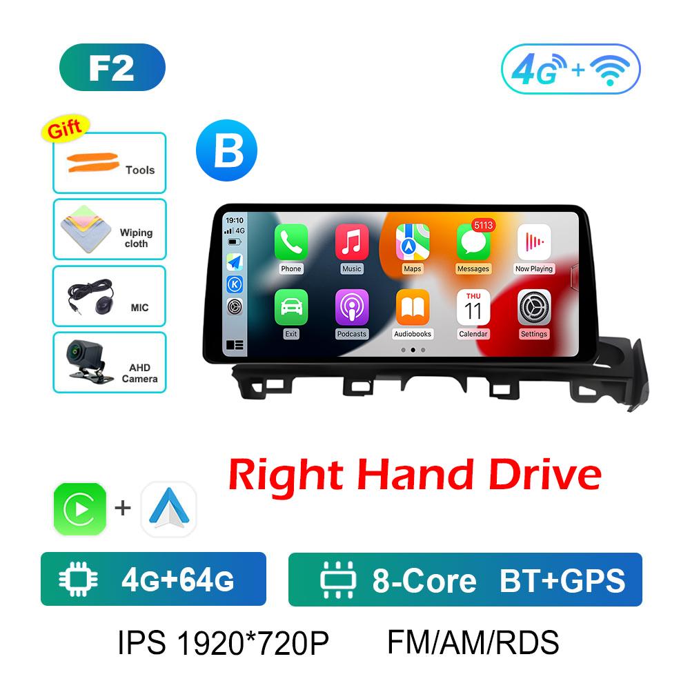 For Mazda ATENZA 2017 2018 - 2019 Wireless Carplay Android Intelligent System Bluetooth 12.3 Inch Touch Screen Accessories WIFI