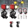 2pcs 4Mode HiLo Beam Dual Color LED Headlight Spotlight 6500K 3200K 3200LM for Motorcycle Truck ATV UTV SUV Boat with Pipe Clamp Mirror Screw Bracket