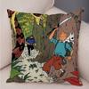 Federa Cuscino con Stampa Carlino Cartone Animato per Camera Bambini Casa Auto Divano Decorazione Adorabile Cane Animale Federa Cuscino Copricuscino Peluche 45x45cm