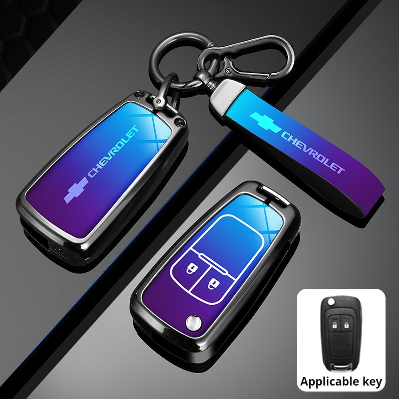 Zinc Alloy Car Flip Key Case Cover Shell Bag For Chevrolet Cruze Aveo Trax Sail Malibu Captiva Prism Spark Protector Accessories