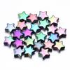 100-Piece Pack: Transparent Acrylic Plated Star Beads for DIY Jewelry Making