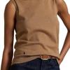 Polo Ralph Lauren SS25 Jednokolorowa Bezrękawnik Dzianinowy Damskie topy Camel WMPOSWENC021154-260