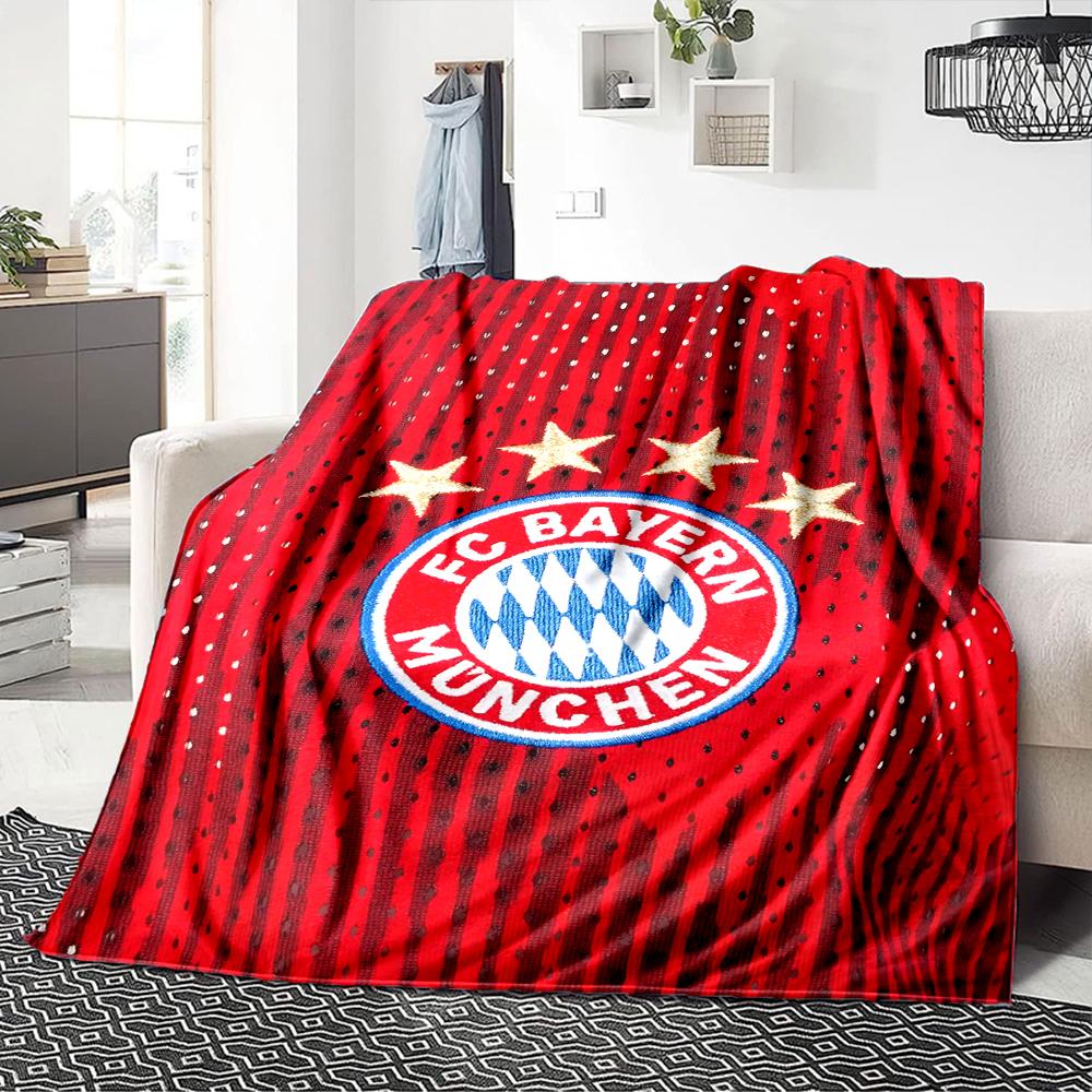 Coperte con Stemma del Bayern Monaco in Flanella Stampata Traspiranti Calde Plaid per Casa Ufficio Copriletto 0708a123