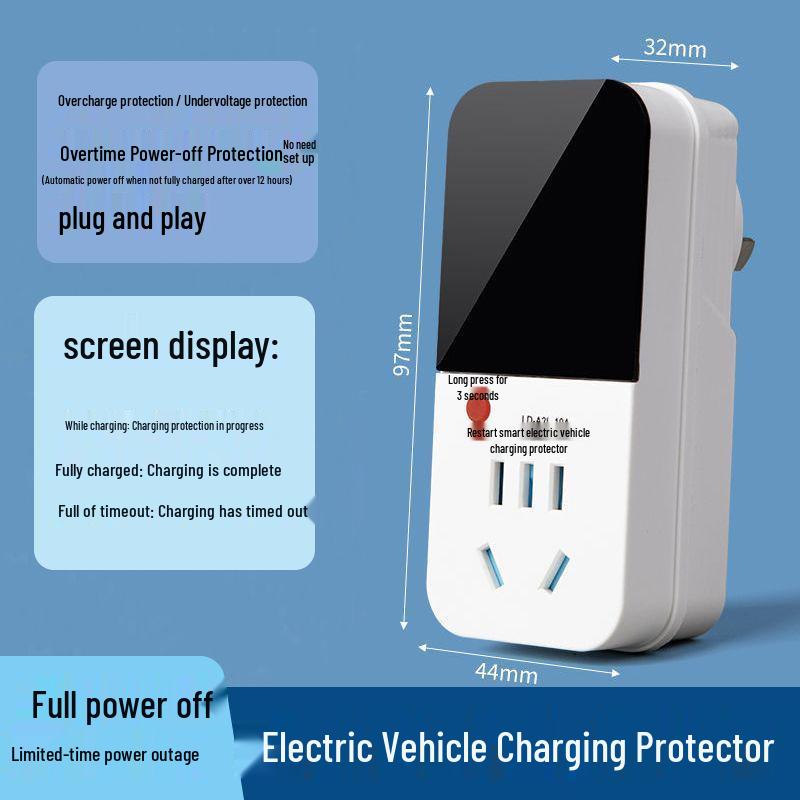 Electric Vehicle Charging Power-off Protector Timer Extension Cord