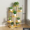 Iron Art Flower Stand with Wheels, Multi-tiered for Indoor/Outdoor Balcony Use