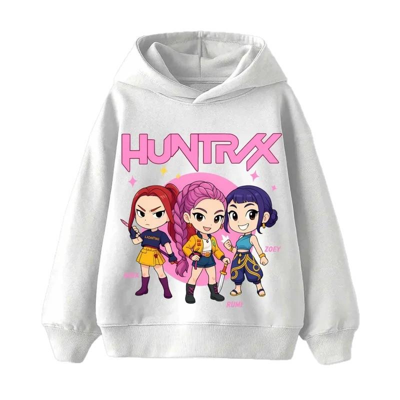 Winter Fashion Comfortable Witch Hunting Team Printed Letter Pattern Children's Cute Warm Hoodies