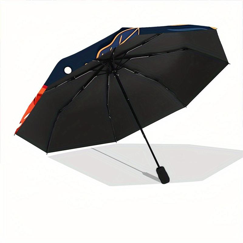 1pc Pizza Slice Automatic Open/close Folding Compact Umbrella, 8-Rib Sturdy Canopy, Lightweight Portable, Everyday Use, Gift, Outdoor Umbrella, Travel