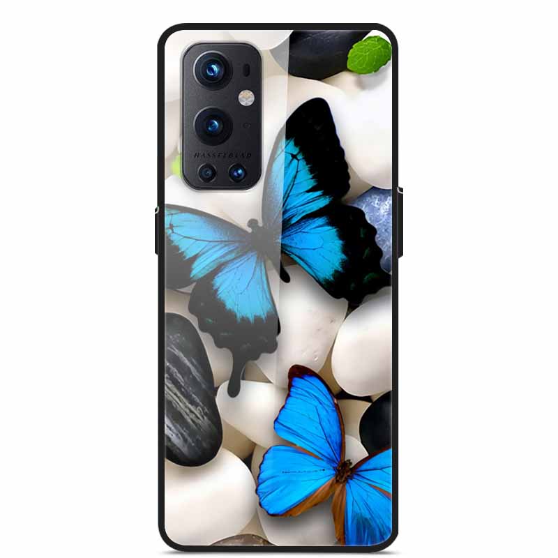 Phone Cases for One Plus 9 Tempered Glass Hard PC Back Cover For OnePlus 9 EU Version Case for Oneplus9 Funda Shells