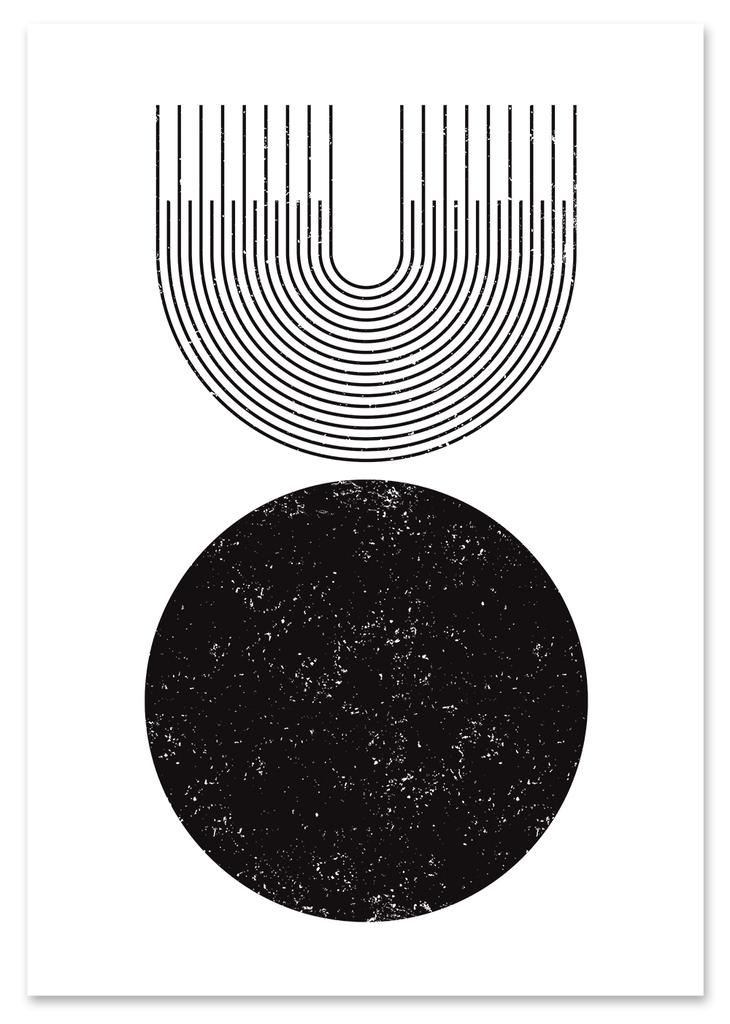 Plakat minimalistyczny geometria czarna