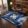 Canterbury-Bankstown Bulldogs Personalized Crystal Velvet Carpet, Customized Name Text Soft Anti‑Slip Rug for Living Room Bedroom