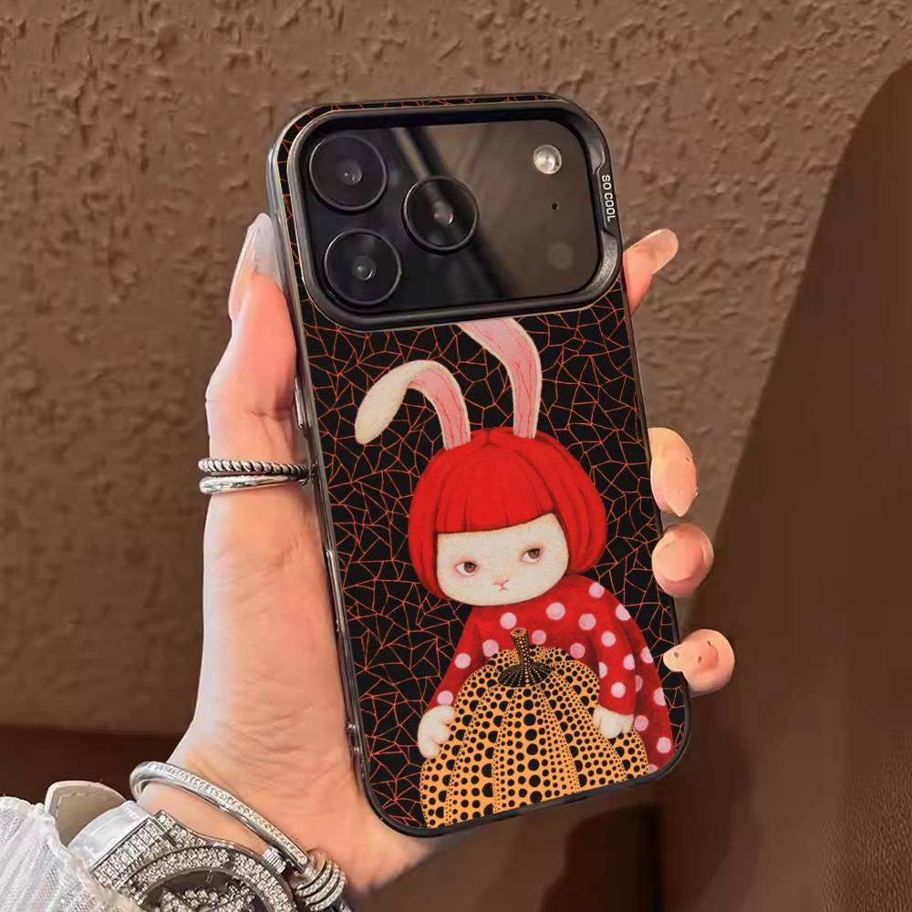 Yayoi Kusama Art Phone Case For iPhone 17,16,15,14,13,12,11,Pro Max,Plus Candy Silver Cover