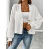 Women's Machine-woven Sweater, Women's Simple Short-sleeved Buttoned Coat, Sweater Cardigan