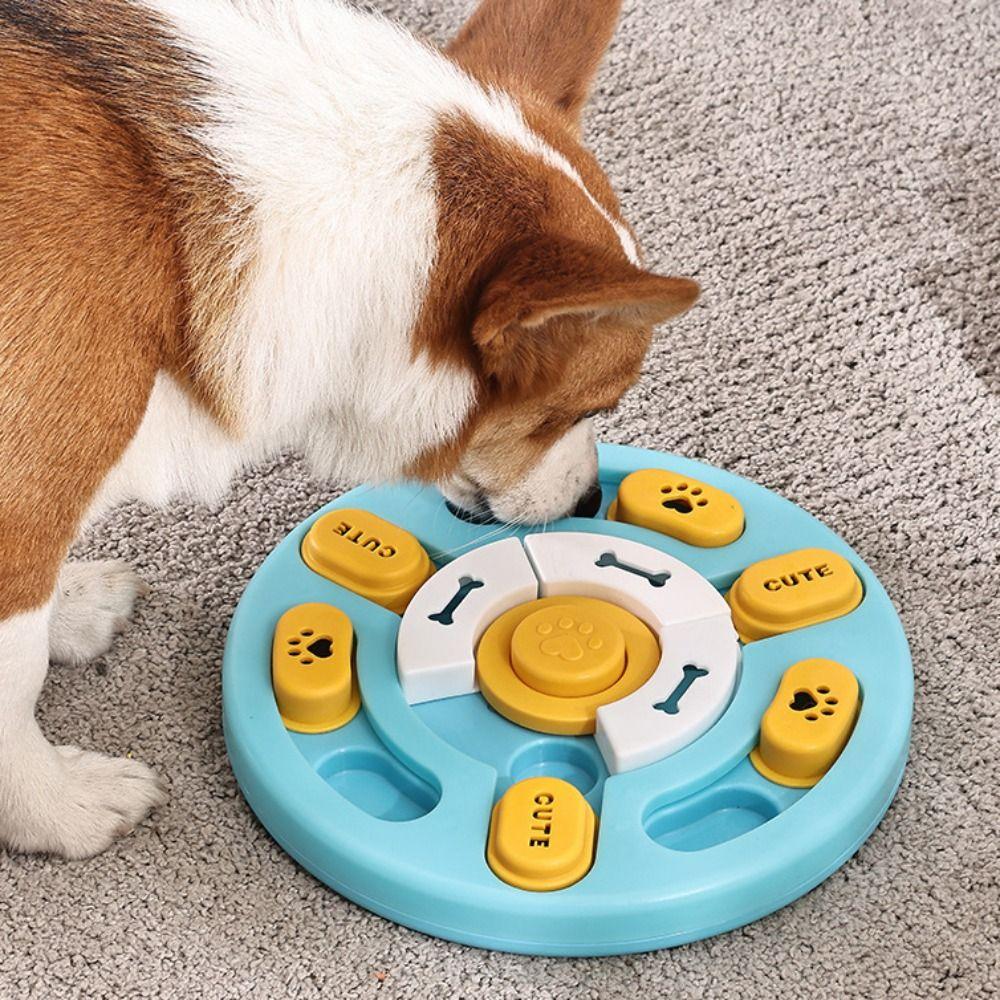 Rotating Dog Puzzle Toy Anti Choking Pet Leakage Tray Funny Pet Slow Food Bowl  Cat