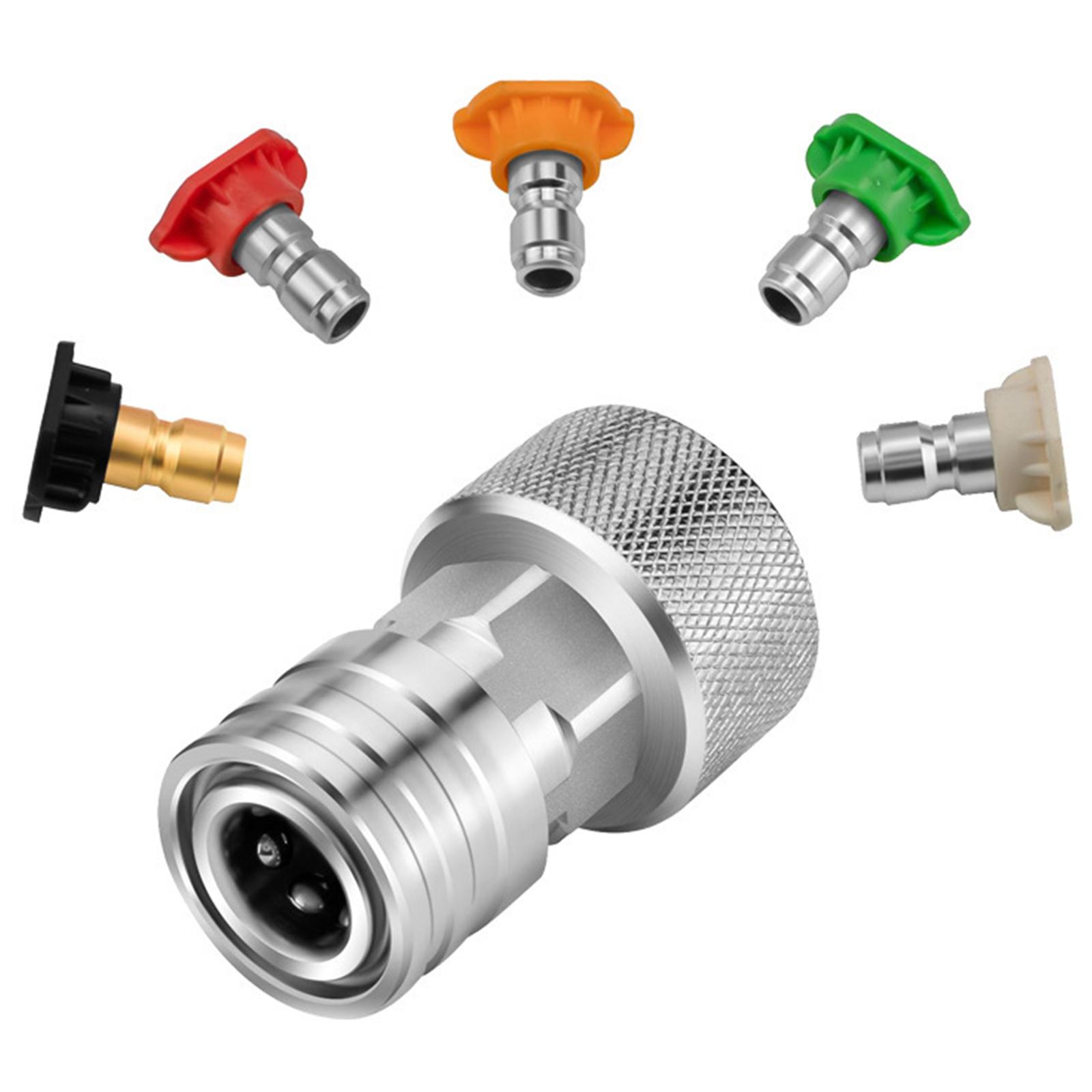 

Garden Hose To Mini Power Washer Adapter Stainless Steel Leak-Proof Adapter Convert Water Hose To Power Washer Connector