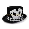 49MD Victorian Derby Cap Card Magicians Tall Hat For Daily Use Special Event