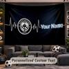 Manchester City Personalized Tapestry Support Custom Name, Wall Art Home Decoration