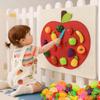Toys Educational Baby Felt Board Play Food Wall Sticker Fruits Vegetables Pretend Play Kitchen Games Fine Motor Skills Early Toy