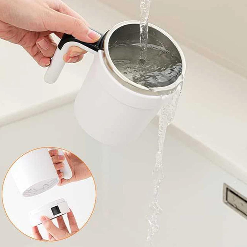 Automatic Stirring Cup Rechargeable Magnetic Mixer Electric Stirring Mugs Stainless Steel Coffee Mug Rotating Magnetic Tumbler