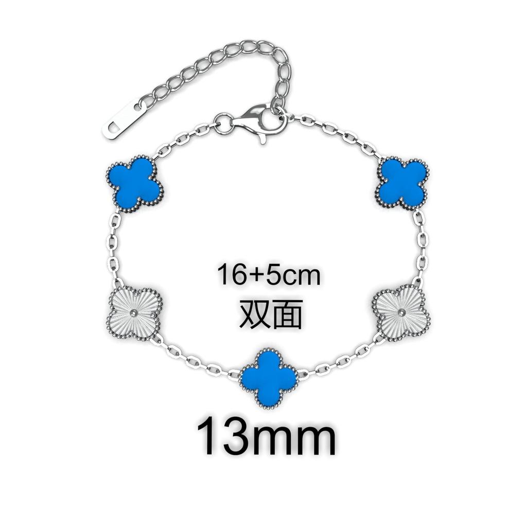 Fashion Four-leaf Clover Titanium Steel Bracelet Small Fresh Petals Personalized Colorless Ladies Bracelet