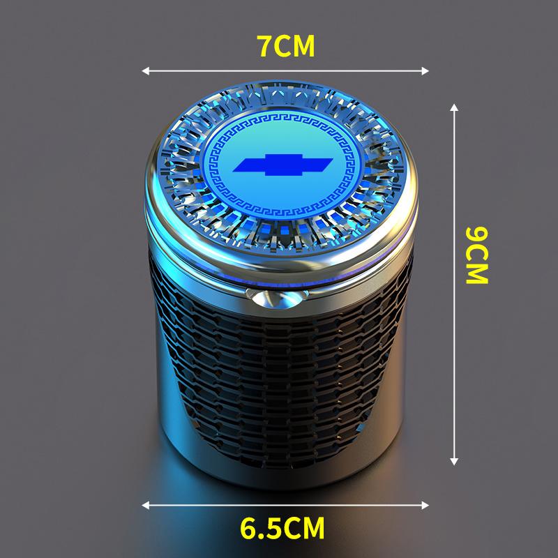 Portable Car Ashtray Cup LED Light Cigarette Ash Tray For Chevrolet Spark Captiva Cruze Malibu Equinox Trax Camaro Blazer Bolt
