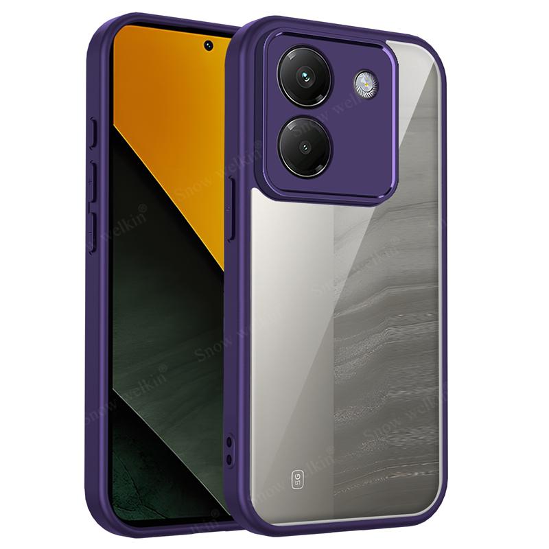 Průhledný silikonový kryt pro Xiaomi Poco M7 PocoM7 Pro Plus M7Pro 5G PC zadní díl TPU nárazník Nárazuvzdorný průhledný kryt na telefon