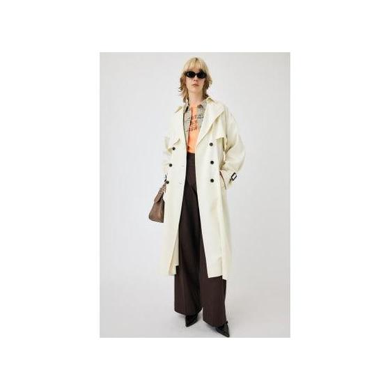 MOUSSY LOOSE DRAPE trench coat (O/WHT1)