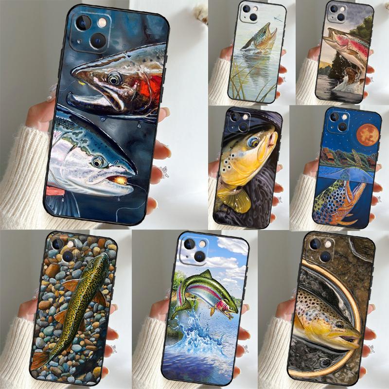 Brown Trout Fly Fishing Phone Case For Xiaomi Redmi Note 14 13 12 11 9 10 15 Pro Plus 10C 12C 13C 14C 15C Cover