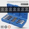 "20pc Hexagon Socket & Hex Wrench Set: Includes Extended Wind Screwdriver Heads"